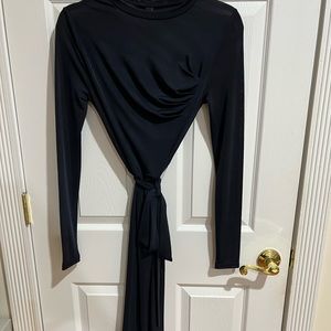 Navy midi dress
